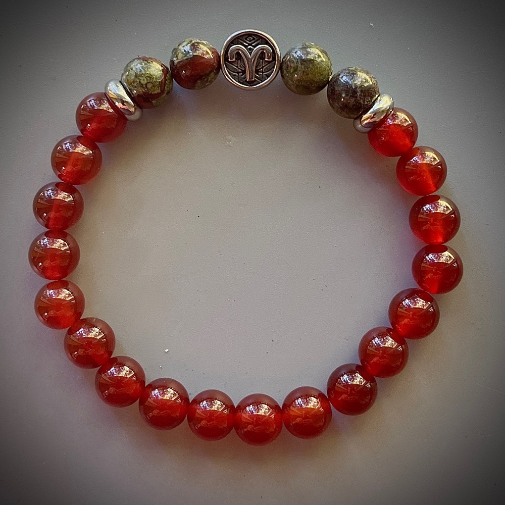 Aries ♈️ Zodiac Energizing Spirit Strengthening Handcrafted Bead Bracelet